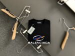 BALENCIAGA(バレンシアガ) 2024最新作 偽物 ロゴラウンドネックカジュアル半袖シャツ