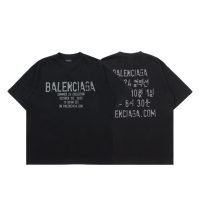 BALENCIAGA(バレンシアガ) スーパーコピー アルファベットプリントラウンドネックカジュアル半袖Tシャツ