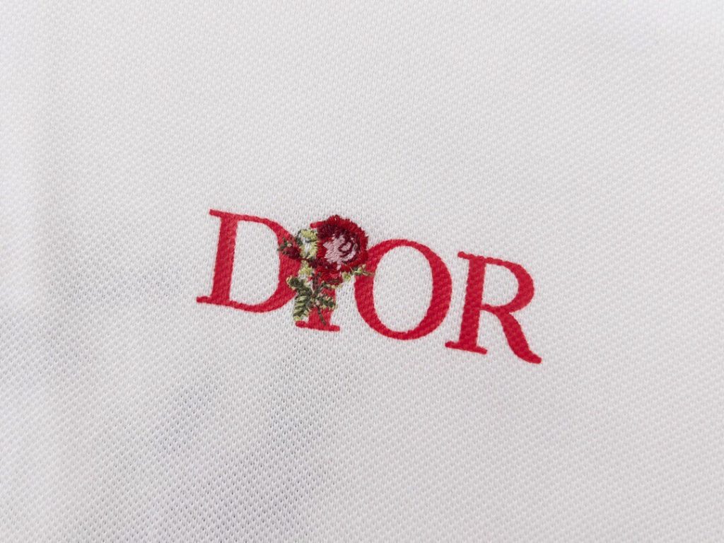Dior(ディオール)  芸能人 n級品 バラ刺繍ポロシャツ 激安通販