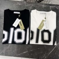 DIOR（ディオール） 偽物 アルファベットロゴプリントおしゃれカジュアルTシャツ