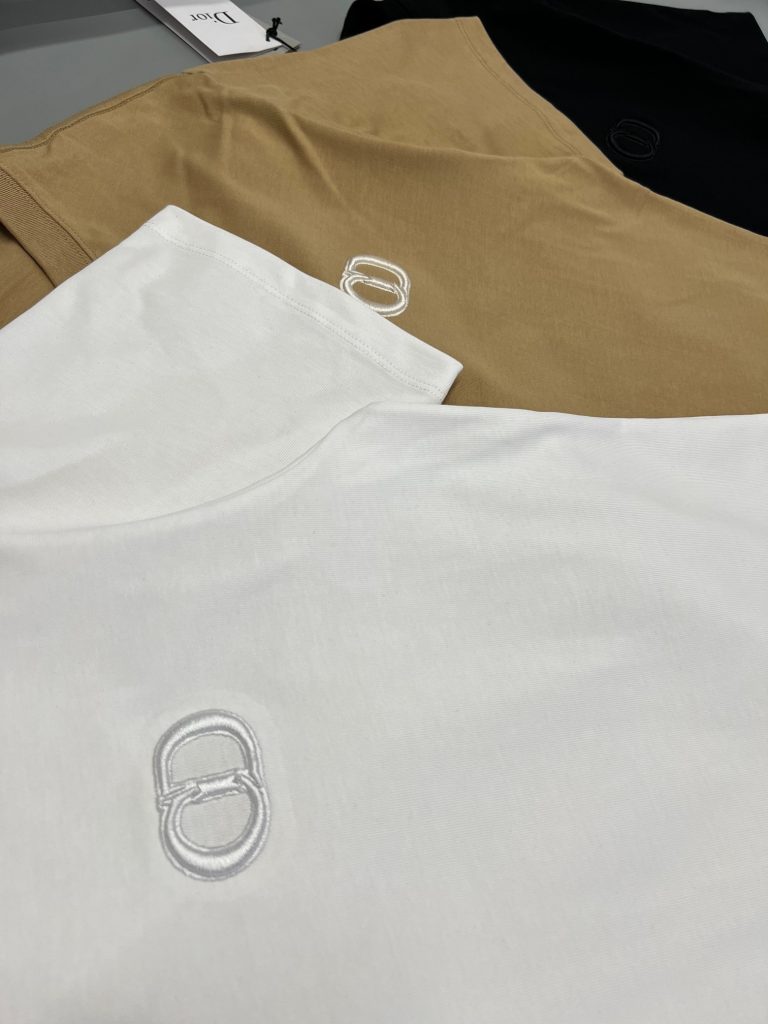DIOR（ディオール） 芸能人 ロゴ刺繍カジュアル半袖Tシャツ n級品