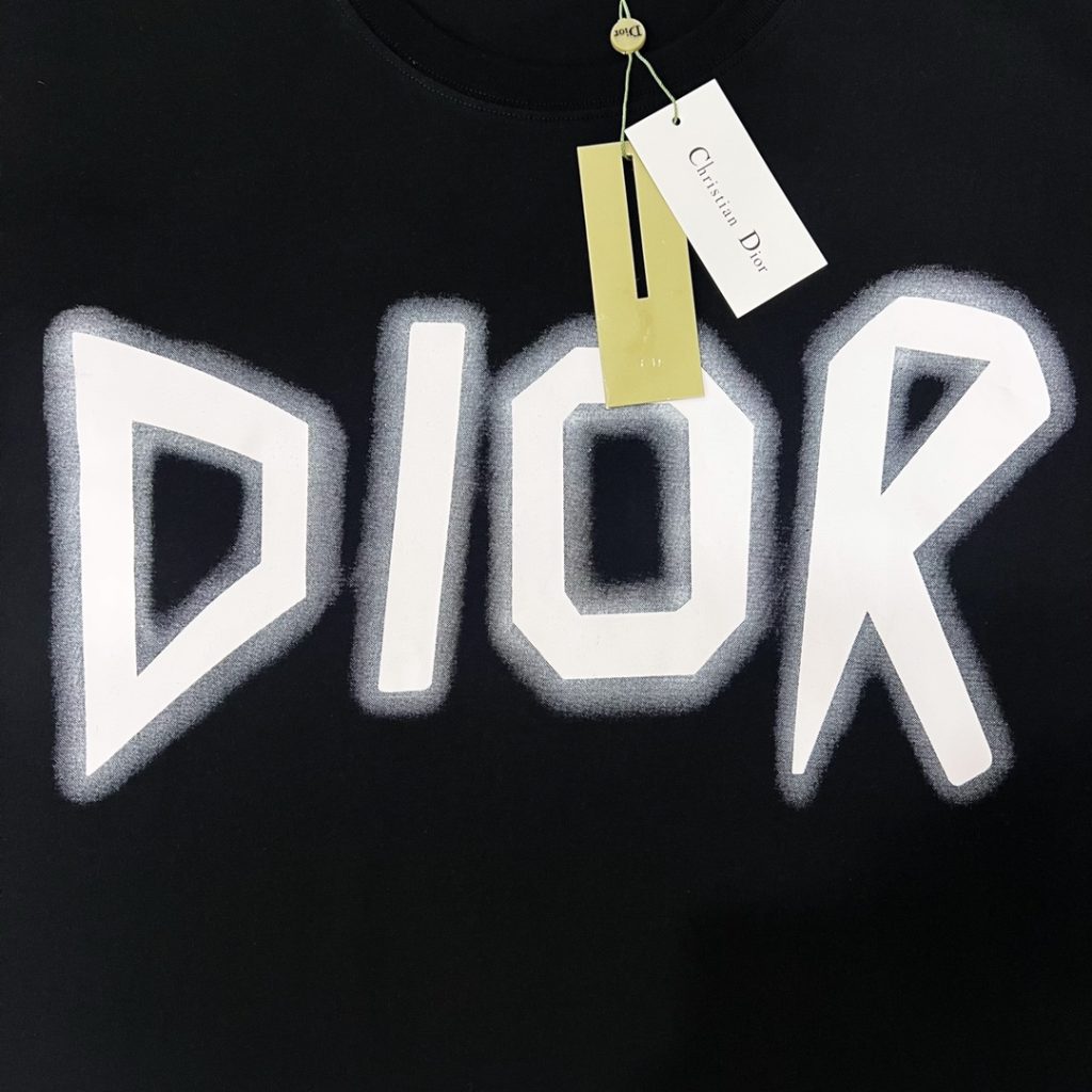 DIOR（ディオール） 偽物 アルファベットロゴプリントおしゃれカジュアルTシャツ