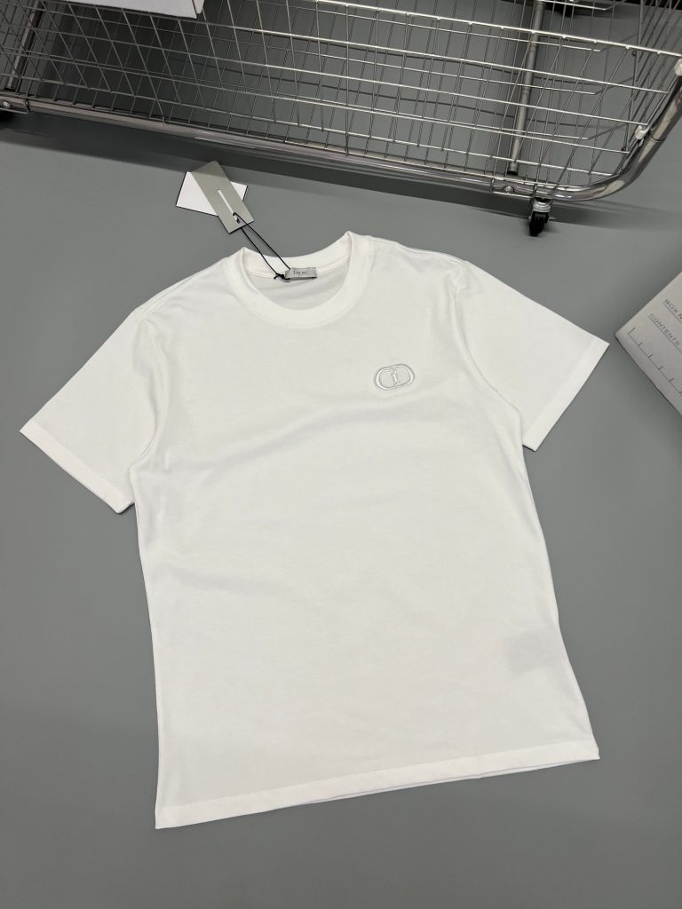 DIOR（ディオール） 芸能人 ロゴ刺繍カジュアル半袖Tシャツ n級品