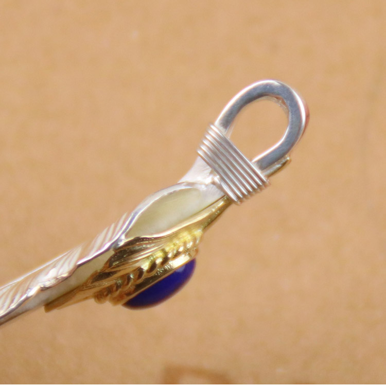 Goro’s(ゴローズ) 高橋吾郎 n級品 925純銀ラピスラズリ象嵌フェザーペンダント