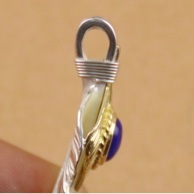 Goro’s(ゴローズ) 高橋吾郎 n級品 925純銀ラピスラズリ象嵌フェザーペンダント