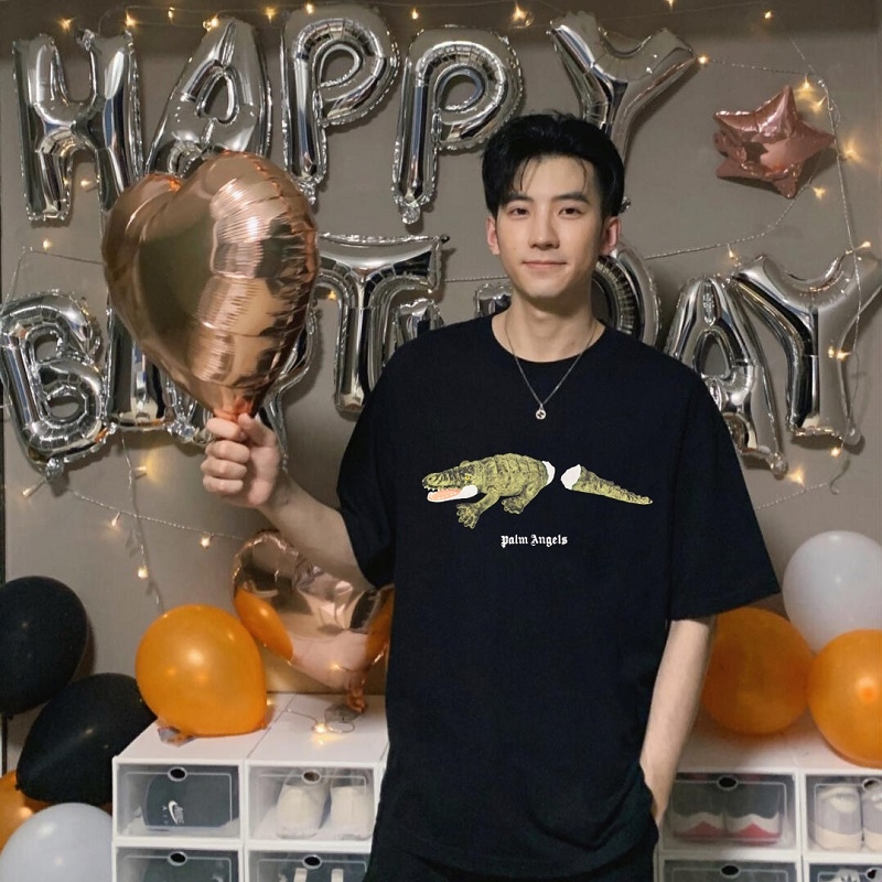 PalmAngels (パームエンジェルス) スーパーコピー 断尾クロコダイル柄カジュアルカップルTシャツ 激安通販