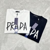 PRADA(プラダ)偽物アルファベット動画人物丸襟の短いＴ激安通販