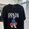 PRADA(プラダ)偽物アルファベット動画人物丸襟の短いＴ激安通販