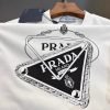 PRADA(プラダ)偽物2024年夏新品芸能人重ね三角形プリントカップル半袖