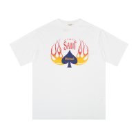 Saint Michael（セントマイケル） 偽物 炎スペード柄プリントオシャレカジュアルTシャツ 通販