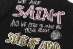 Saint Michael（セントマイケル）コピー 夏の新作ピンクロゴプリントカジュアル半袖Tシャツ 芸能人