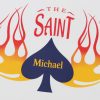 Saint Michael（セントマイケル） 偽物 炎スペード柄プリントオシャレカジュアルTシャツ 通販