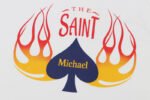 Saint Michael（セントマイケル） 偽物 炎スペード柄プリントオシャレカジュアルTシャツ 通販