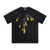 saint Michael（セントマイケル） 偽物 夏の新作火の玉プリント流行カジュアル半袖Tシャツ 通販