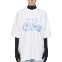 Vetements(ヴェトモン)可愛い漫画プリントオシャレカジュアル半袖Tシャツ男女同タイプ