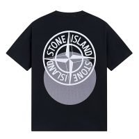 STONE ISLAND(ストーンアイランド)コピー羅盤プリントラウンドネック半袖Tシャツ