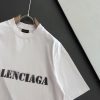 BALENCIAGA(バレンシアガ)スーパー コピー プリントアルファベット ワイドTシャツ 男女兼用