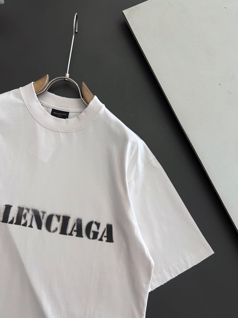 BALENCIAGA(バレンシアガ)スーパー コピー プリントアルファベット ワイドTシャツ 男女兼用 
