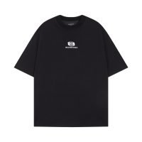 BALENCIAGA(バレンシアガ) 2024夏新作 偽物 100%コットン プリントラウンドネック半袖Tシャツ男女兼用 激安通販