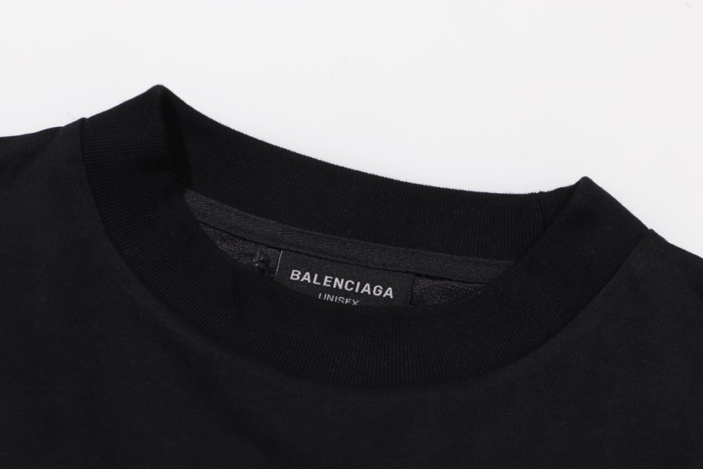 BALENCIAGA(バレンシアガ) 2024夏新作 偽物 100%コットン プリントラウンドネック半袖Tシャツ男女兼用 激安通販 