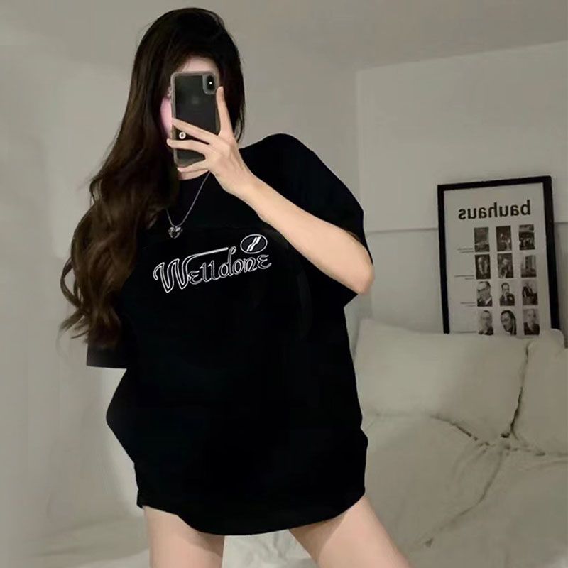 WELLDONE(ウェルダン)コピー2024新作芸能人夏服半袖Tシャツ ロゴプリント男女同款