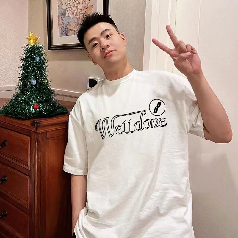 WELLDONE(ウェルダン)コピー2024新作芸能人夏服半袖Tシャツ ロゴプリント男女同款