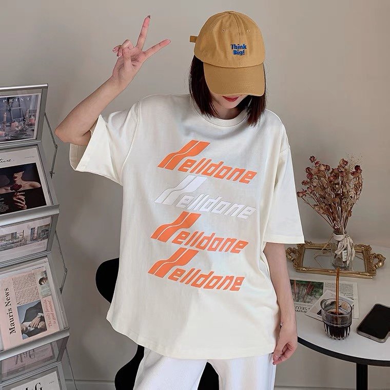 WELLDONE（ウェルダン)偽物夏服ファッションプリントカップルモデル半袖Tシャツ 激安通販