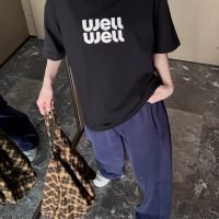 WELLDONE（ウェルダン)コピーファッション アルファベットロゴプリント半袖Tシャツ男女兼用 通販