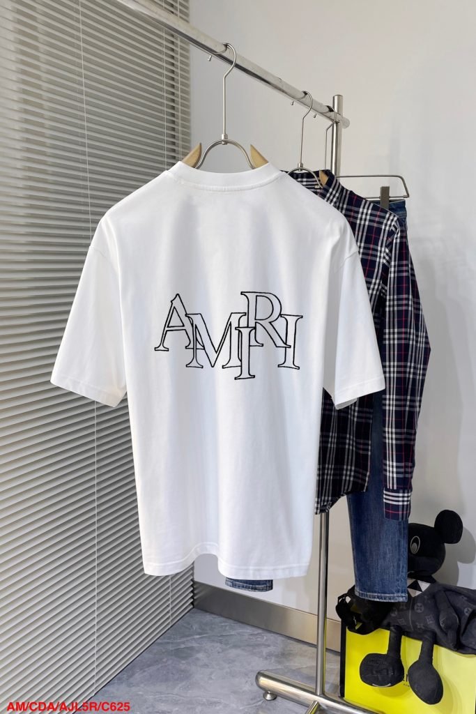 AMIRI（アミリ)2024春夏新作コピーファッションアルファベットロゴプリント半袖Tシャツ   