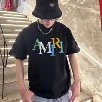 AMIRI（アミリ)2024春夏新作偽物ラウンドネック半袖Tシャツ純綿280g男女兼用