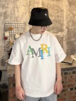 AMIRI（アミリ)2024春夏新作偽物ラウンドネック半袖Tシャツ純綿280g男女兼用