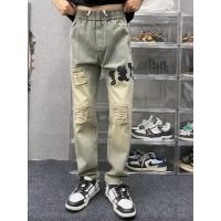 AMIRI（アミリ)コピースリムストレッチウォッシュ刺しゅうデニムパンツ通販