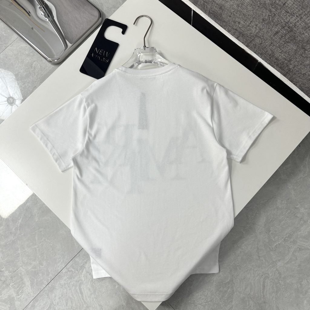 AMIRI（アミリ)2024年春新作偽物メンズ綿刺しゅうロゴプリントTシャツ通販