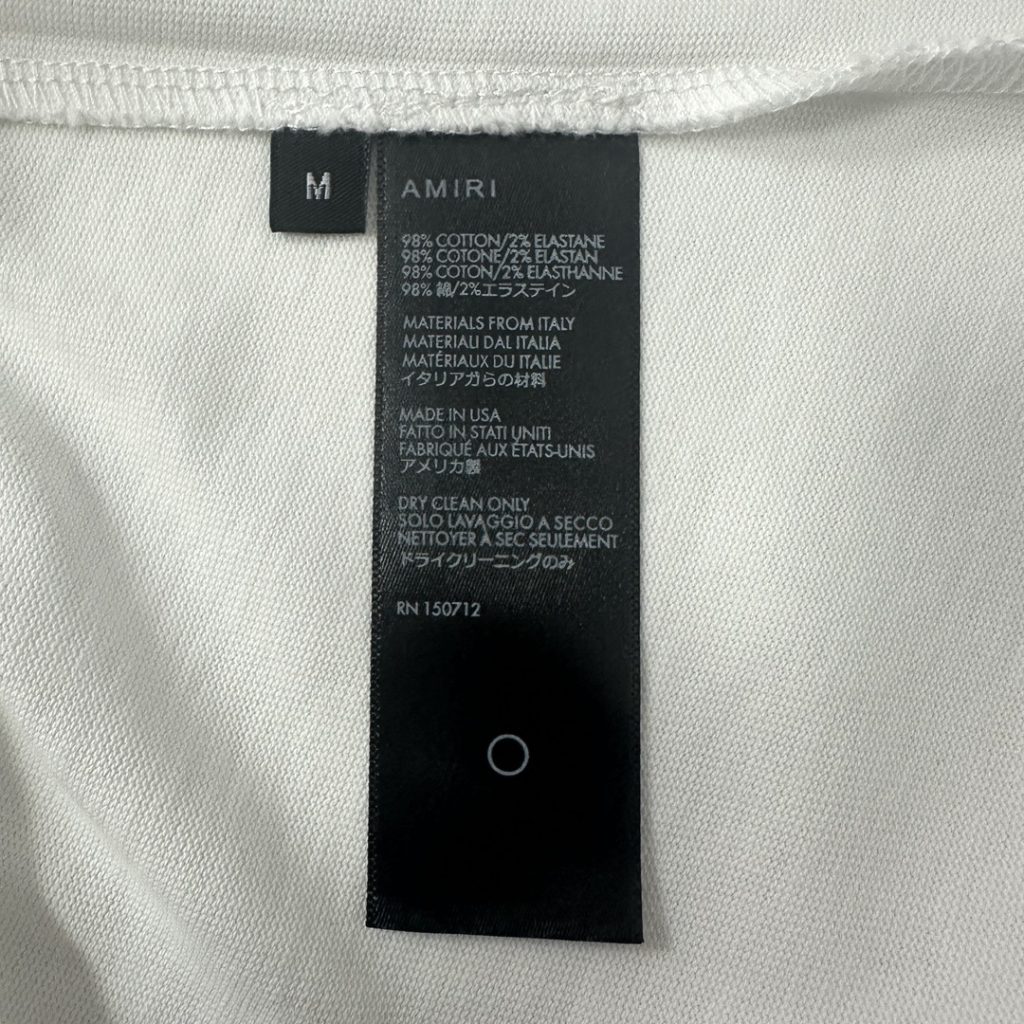 AMIRI（アミリ)2024年春新作偽物メンズ綿刺しゅうロゴプリントTシャツ通販｜スーパーコピー服