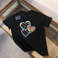 LOUIS VUITTON(ルイヴィトン)夏服偽物カップルタイプ精緻なlogeプリント半袖Tシャツ激安通販