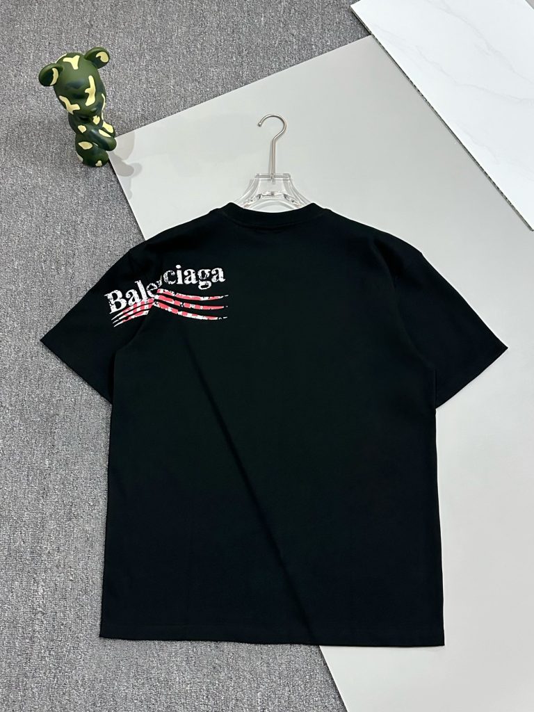 バレンシアガ 偽物 コピー 半袖 Tシャツ コットン ブラック 柔らかい 