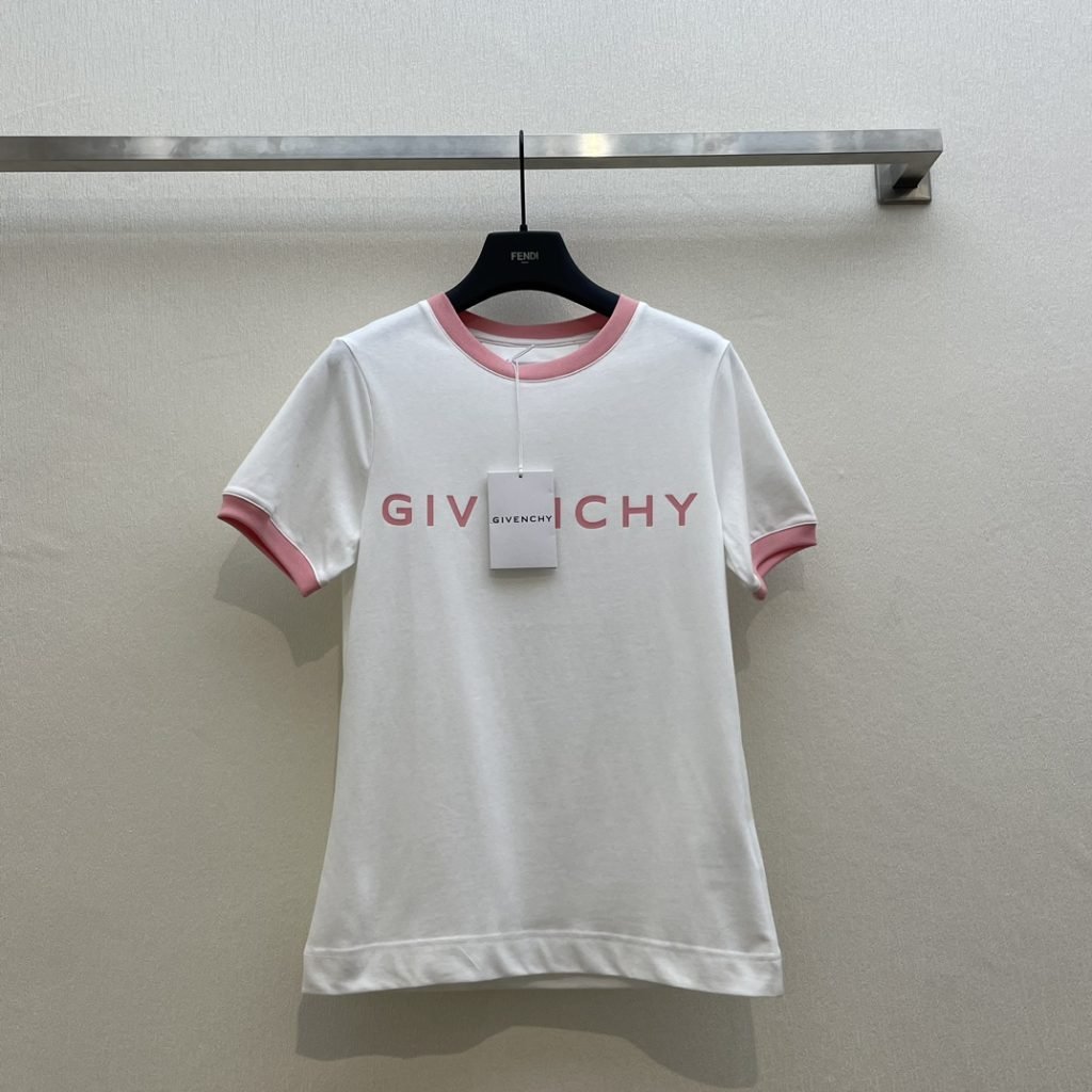 GIVENCHY(ジバンシイ)  業界最高い品質  スーパーコピー シンプルスタイル桜ピンクカジュアル半袖Tシャツ