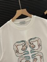 ジバンシ コピー アルファベットプリント純綿半袖Tシャツ男女同タイプ