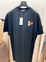 入手困難 アミパリス スーパーコピーシンプルスタイルハートプリントカジュアル半袖Tシャツ男女同タイプ