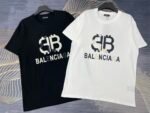 BALENCIAGA(バレンシアガ) 偽物 ロゴプリントおしゃれカジュアルTシャツ 激安通販