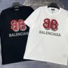 BALENCIAGA(バレンシアガ) 2024春夏新作 n級品 手書き波ロゴラウンドネック半袖Tシャツ 激安通販