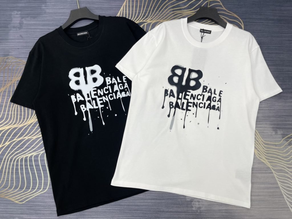 BALENCIAGA(バレンシアガ) 2024春夏新作 激安販売 コピー アルファベットロゴラウンドネック半袖Tシャツ