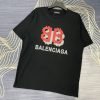 BALENCIAGA(バレンシアガ) 2024春夏新作 n級品 手書き波ロゴラウンドネック半袖Tシャツ 激安通販