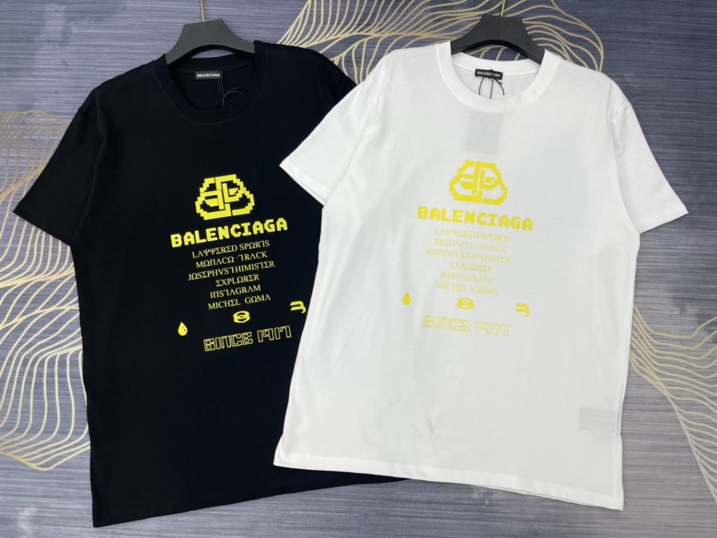 BALENCIAGA(バレンシアガ) 2024春夏新作 激安販売 n級品 アルファベットロゴラウンドネック半袖Tシャツ