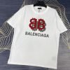 BALENCIAGA(バレンシアガ) 2024春夏新作 n級品 手書き波ロゴラウンドネック半袖Tシャツ 激安通販