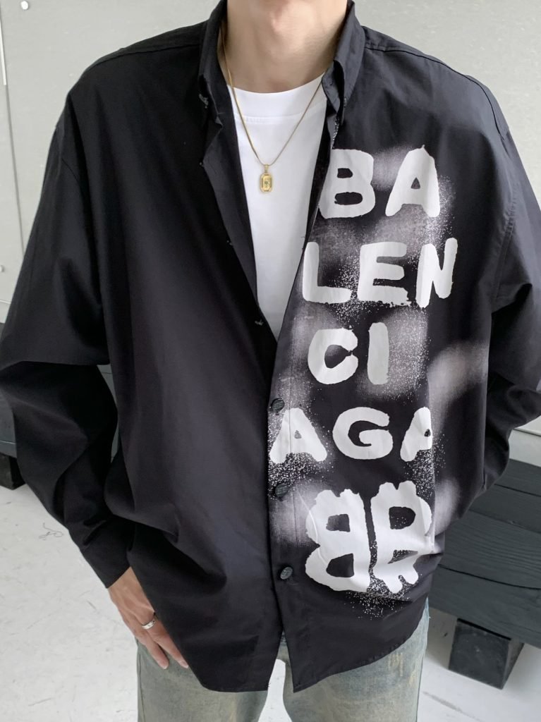 BALENCIAGA(バレンシアガ) 入手困難 ファッション スーパーコピー  アルファベットプリントシャツ