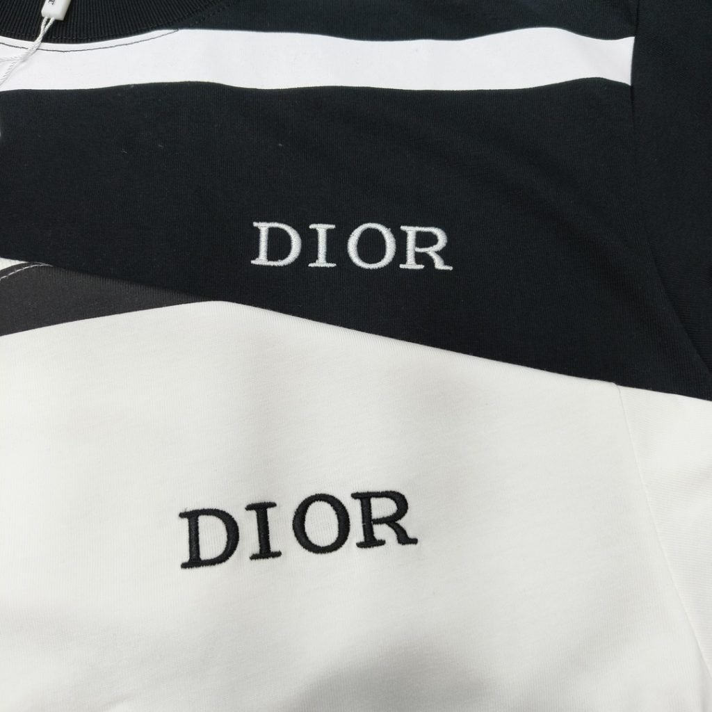 Dior (ディオール)  業界最高い品質  スーパーコピー  アルファベットフラワー刺繍Tシャツ