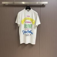 BALENCIAGA(バレンシアガ) 芸能人 スーパーコピー プリント丸首トレンドカジュアル半袖Tシャツ