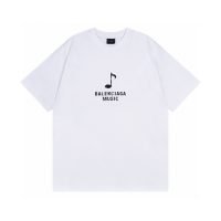 BALENCIAGA(バレンシアガ) 業界最高い品質 芸能人 コピー 音符プリントカジュアル半袖Tシャツ