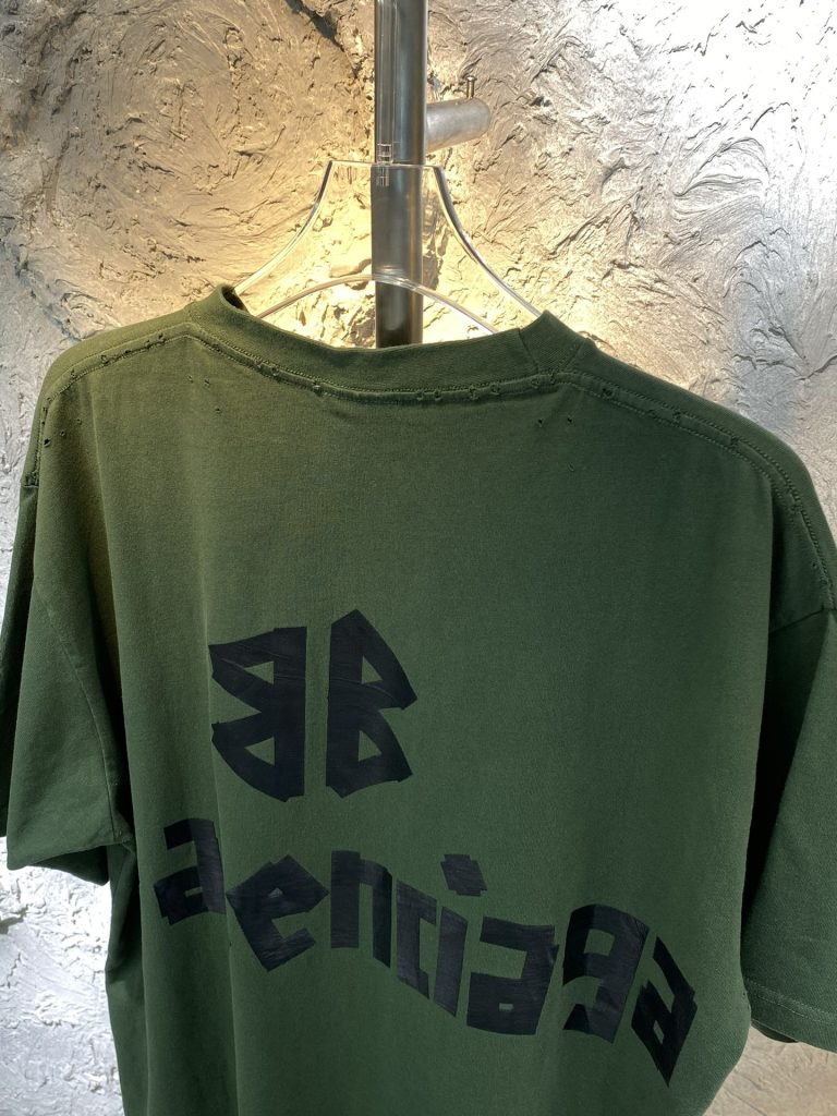 超お得 バレンシアガ コピー オシャレアルファベットプリントカジュアルプリント半袖Tシャツ